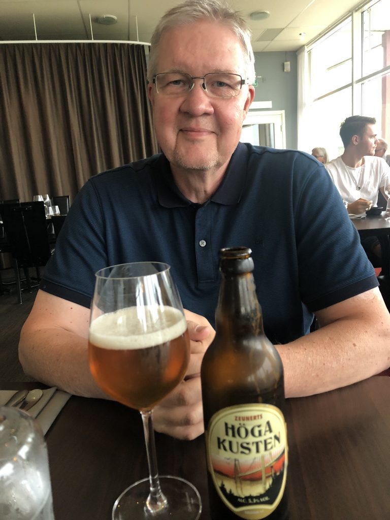 Enjoying an appropriate beer