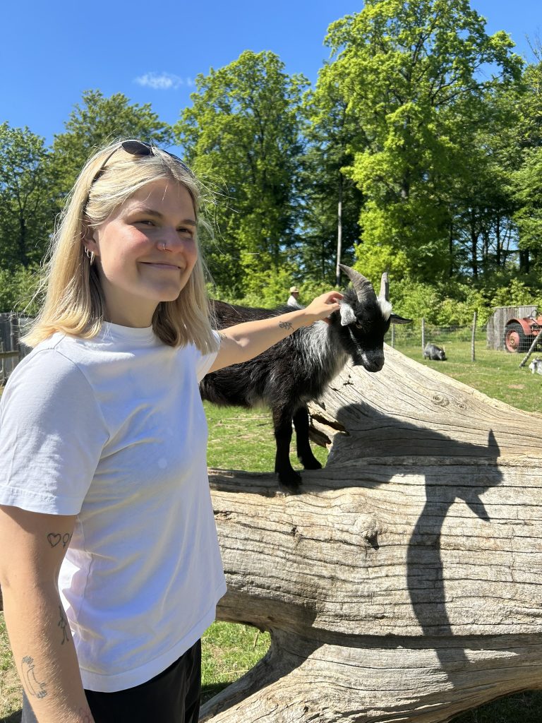 Karin and a baby goat